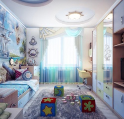 <p>Ремонт в детской комнате для будущего мореплавателя.</p>
