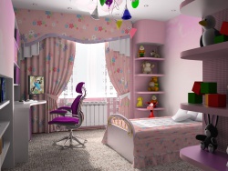 Детская комната для девочки - маленькой феи.  Ремонт и отделка. 